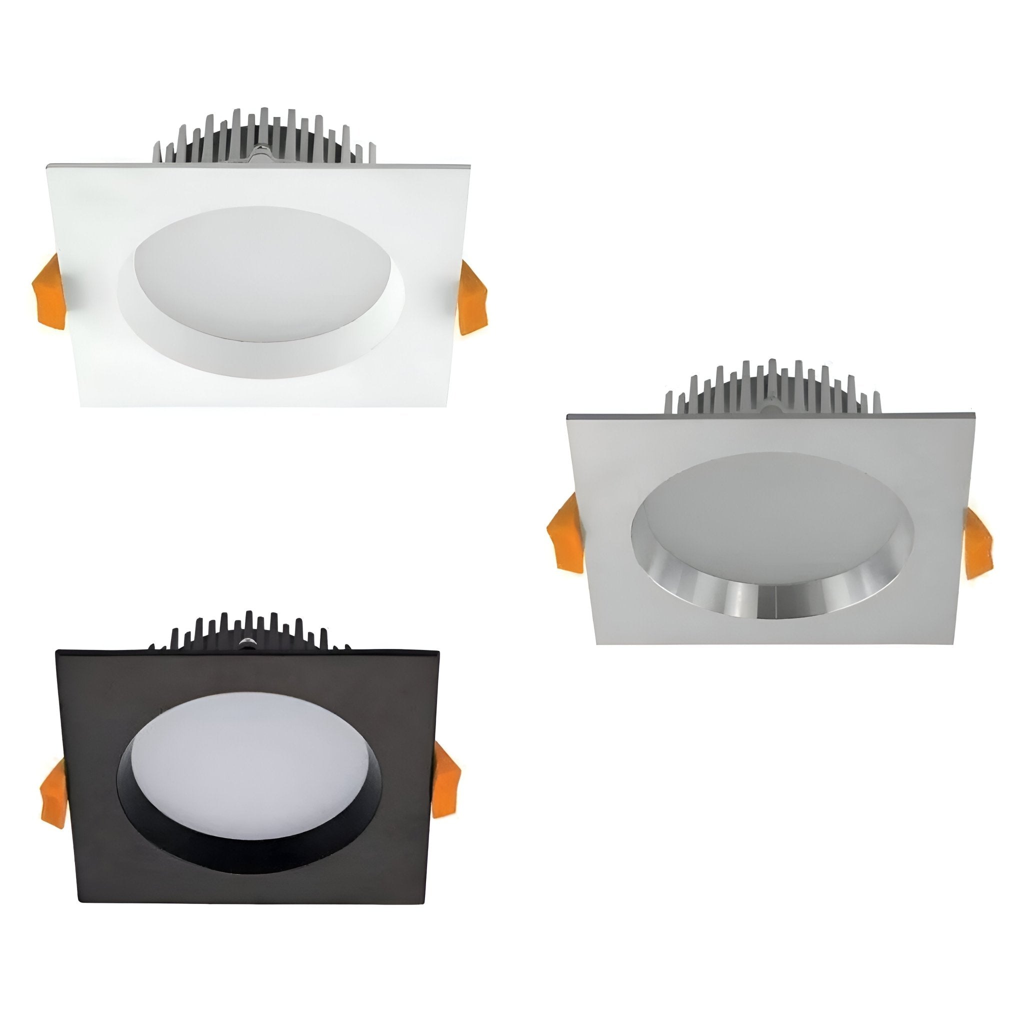 Domus DECO-13 TRIO Square 13W Dimmable LED Tricolour IP44 Downlight - Mases LightingDomus