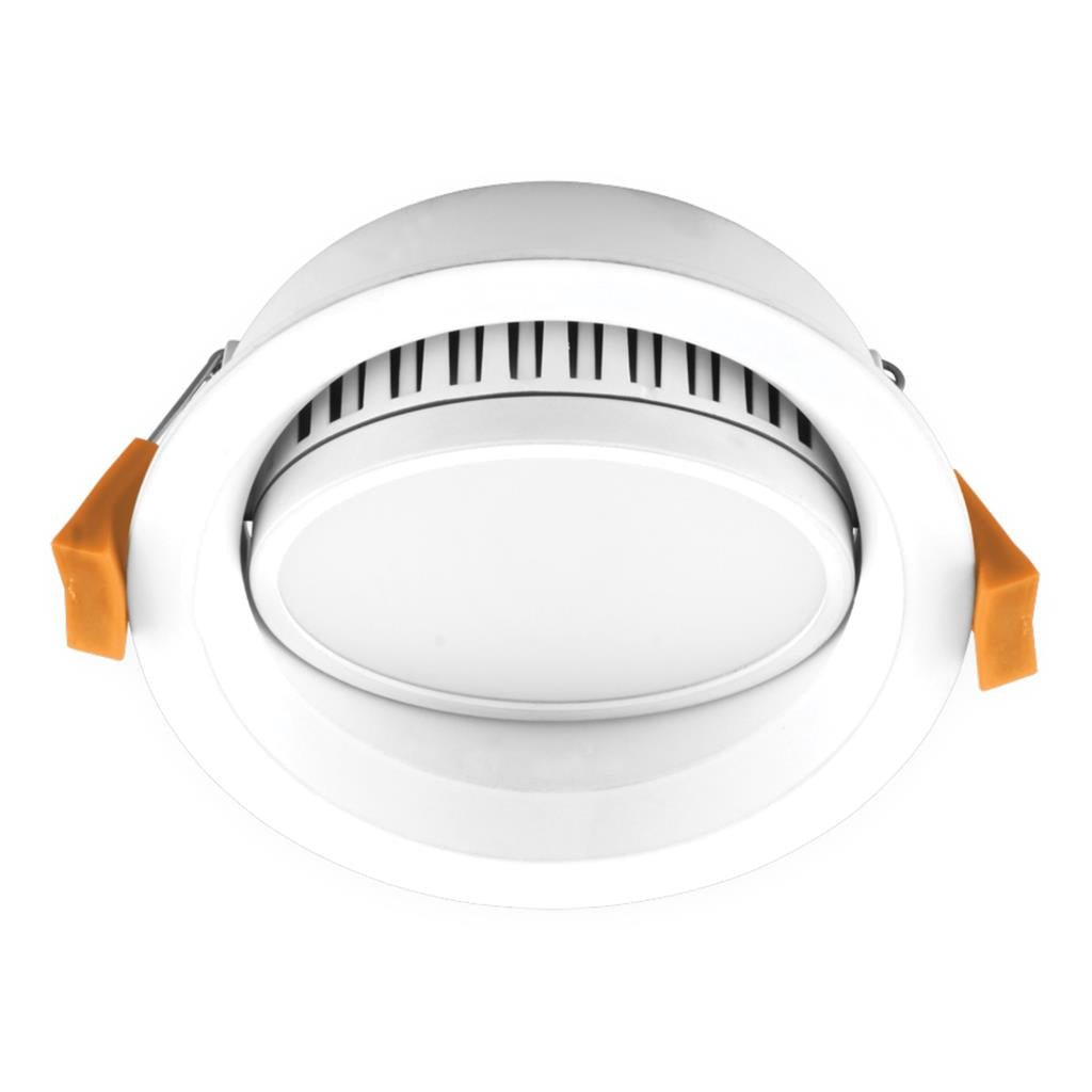 Domus DECO-13 -TRIO/DALI-Round 13W Dimmable LED Tricolour Tiltable IP44 Downlight - Black - Mases LightingDomus