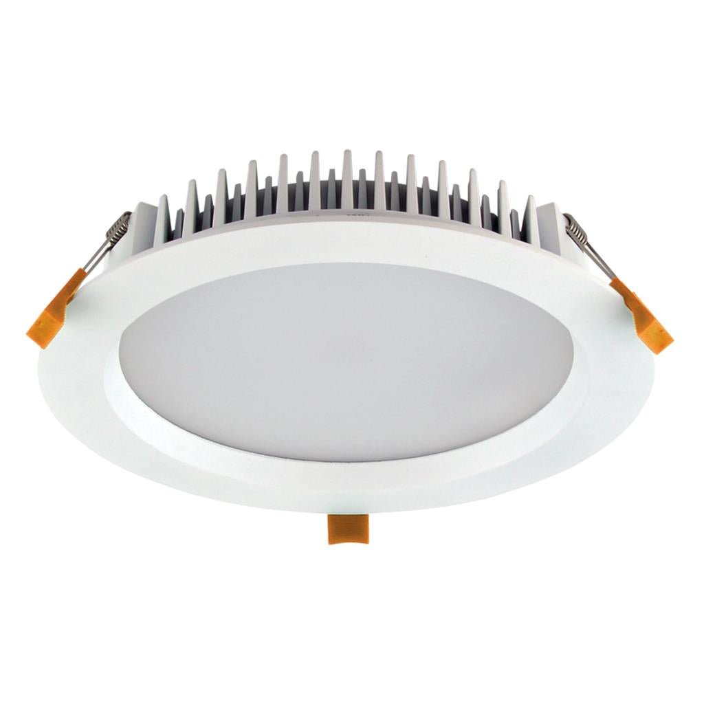 Domus DECO-28 TRIO/DALI Round 28W Dimmable LED Tricolour IP44 Downlight - Black/White - Mases LightingDomus