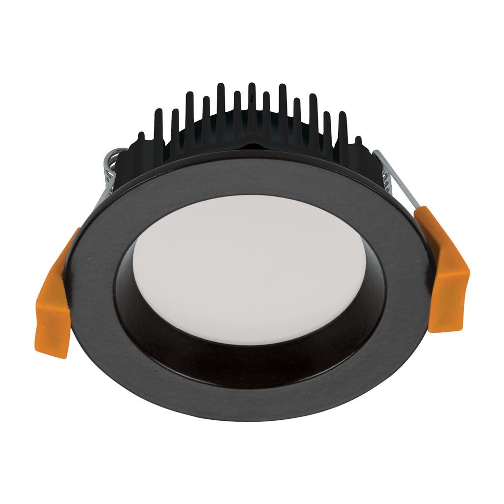 Domus DECO-8 TRIO/DALI Round 8W Dimmable LED Tricolour IP44 Downlight - Black/White/Aluminium - Mases LightingDomus