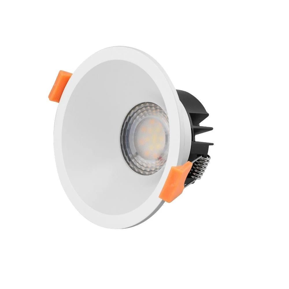 Domus DEEP-9 TRIO Round 9W Recessed Dimmable LED Tricolour IP54 Downlight - White - Mases LightingDomus