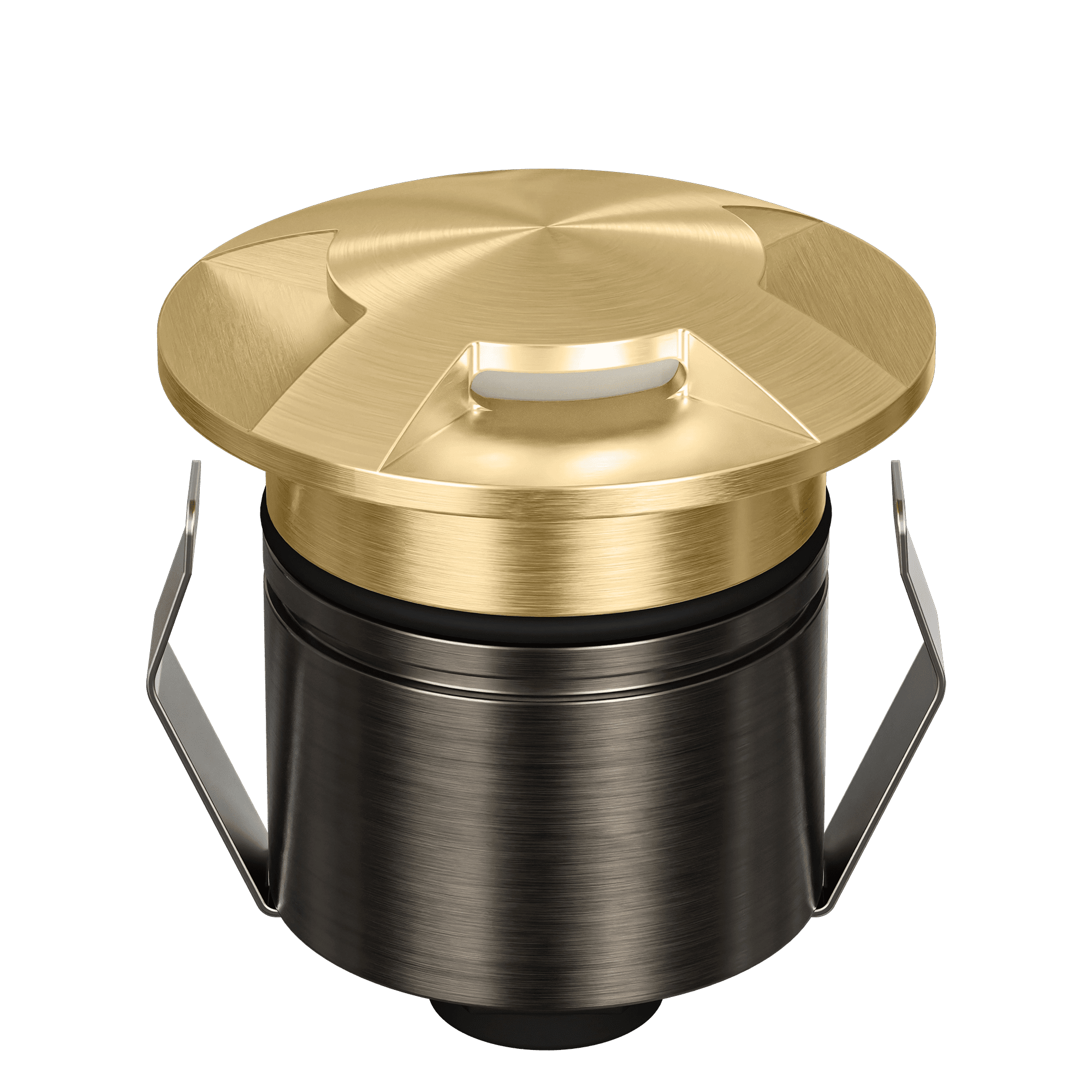 Domus Emit 55mm TRIO LED Inground Deck Light — Antique Brass, Black, White, Brushed Brass or Stainless Steel - Mases LightingDomus Lighting