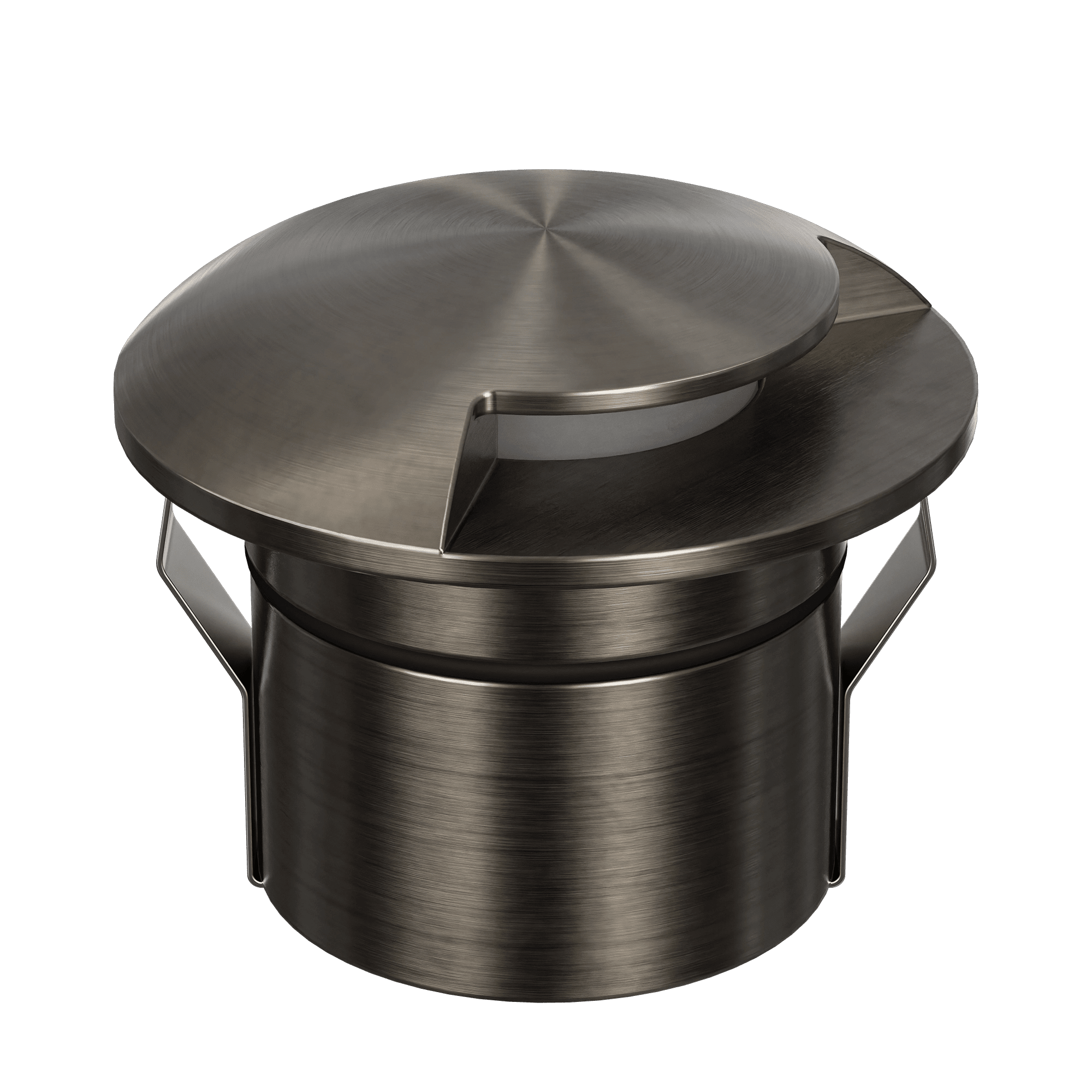 Domus Emit 85mm TRIO LED Inground Deck Light — Antique Brass, Black, White, Brushed Brass or Stainless Steel - Mases LightingDomus Lighting