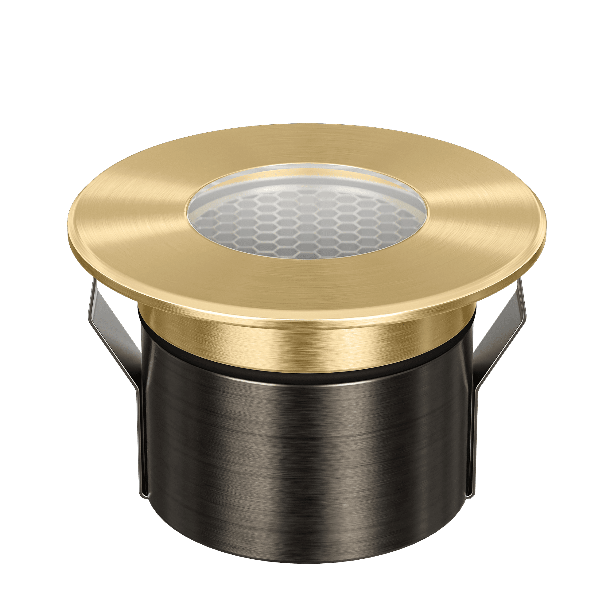 Domus Emit 85mm TRIO LED Inground Deck Light — Antique Brass, Black, White, Brushed Brass or Stainless Steel - Mases LightingDomus Lighting