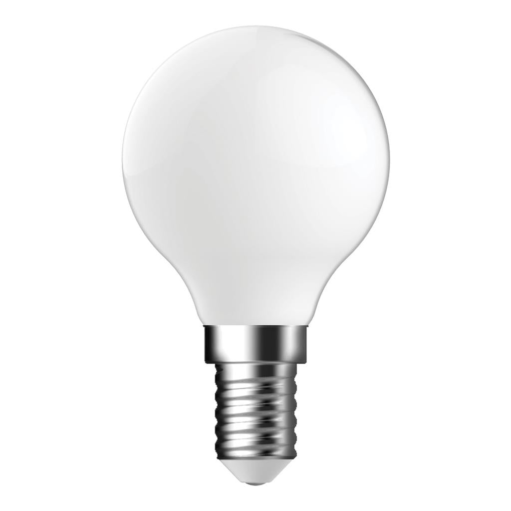 Domus FANCY Round 4.2W Dimmable Led Filament Lamp -Clear, Frost- 240V - E14/ B15 - Mases LightingDomus