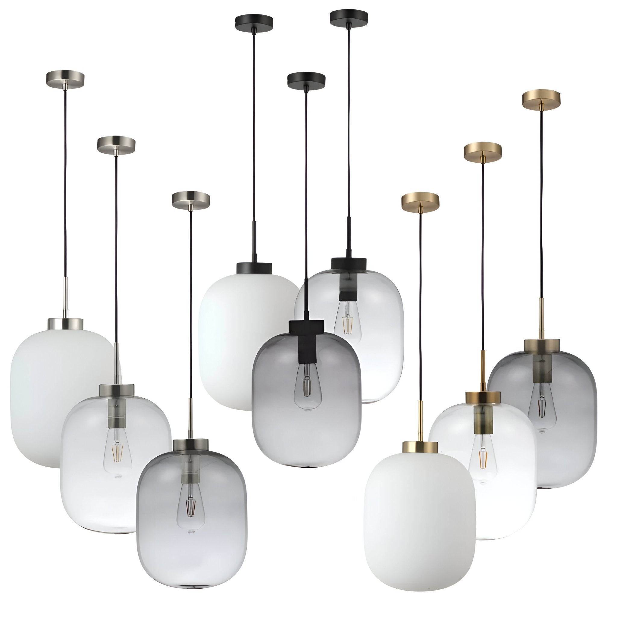 Domus FLAUNT Glass Pendant 240V E27 - Clear/Opal/Smoke - Mases LightingDomus