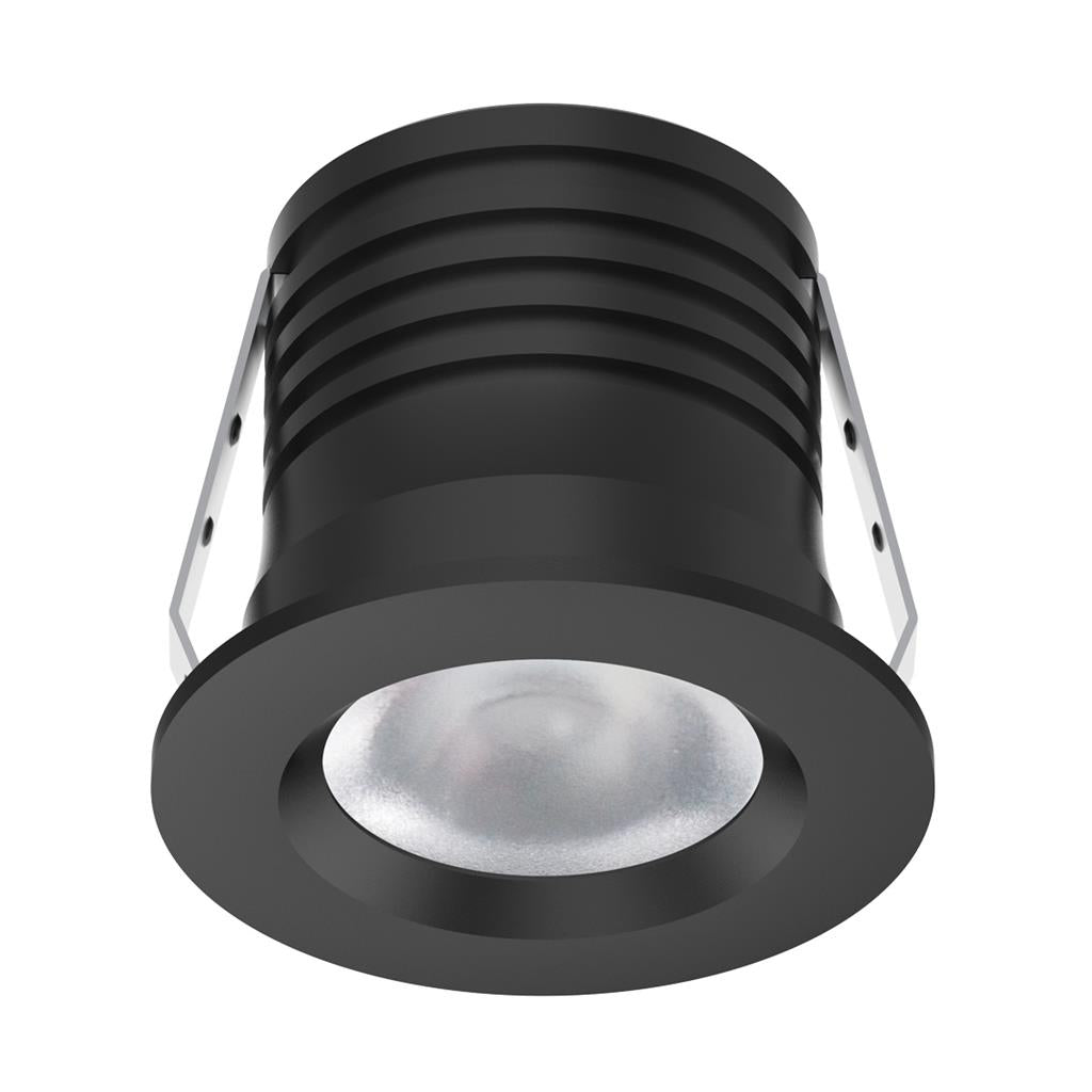 Domus Pico-3 Mini TRIO/DALI Round 3W Dimmable Led Fixed/Tiltable Tricolour Downlight- Black/White - Mases LightingDomus