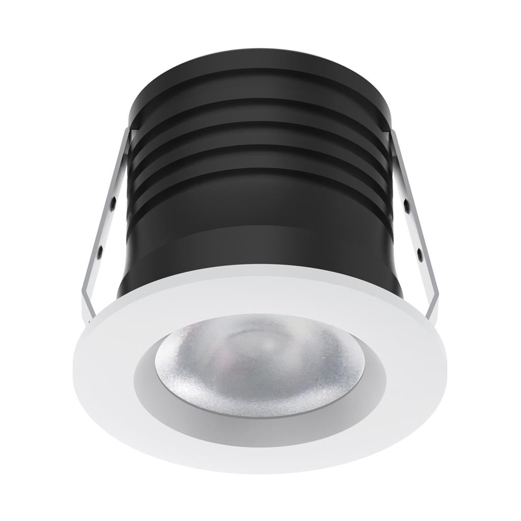 Domus Pico-3 Mini TRIO/DALI Round 3W Dimmable Led Fixed/Tiltable Tricolour Downlight- Black/White - Mases LightingDomus