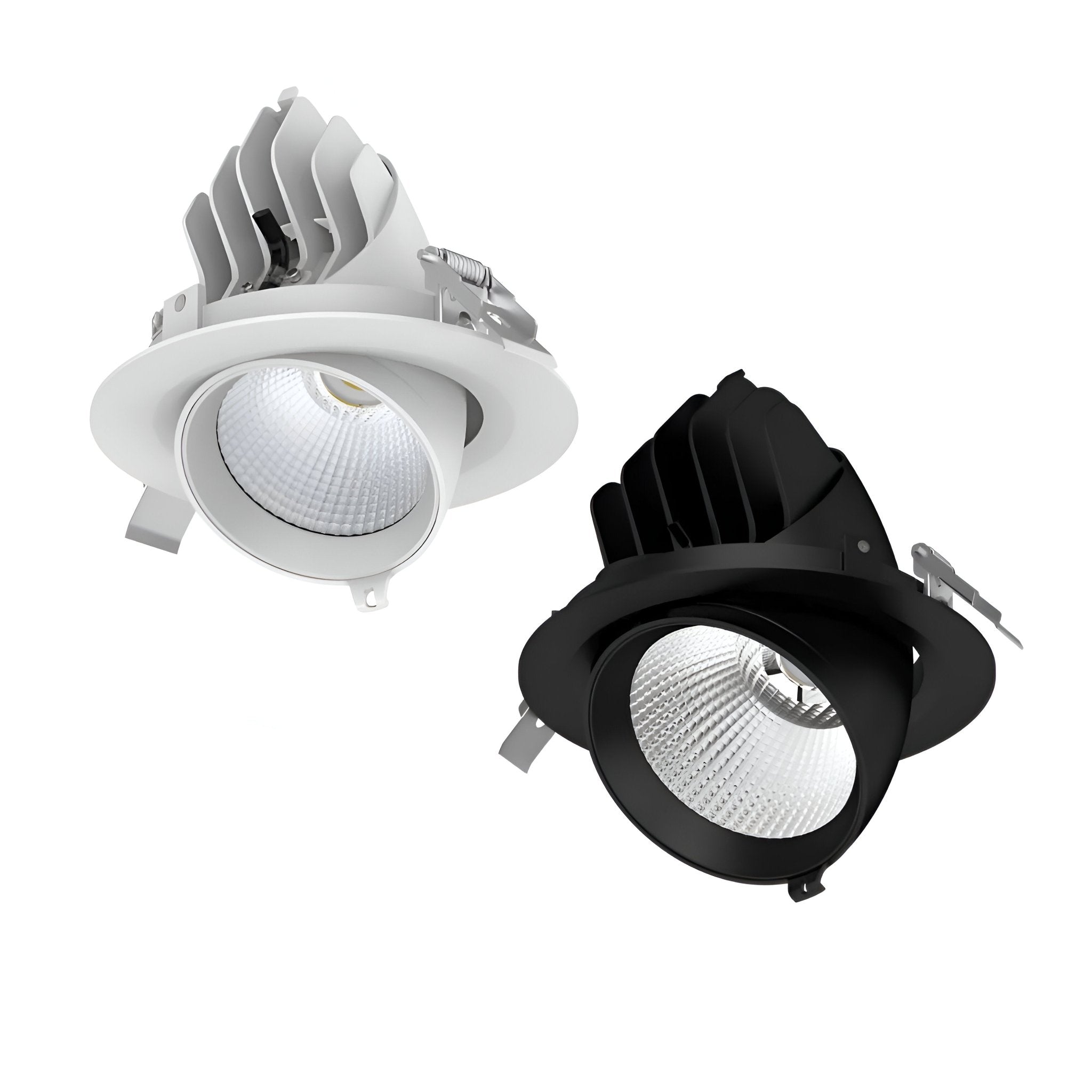 Domus SCOOP-25 Round 25W Adjustable LED Dimmable Downlight - Black/White - Mases LightingDomus