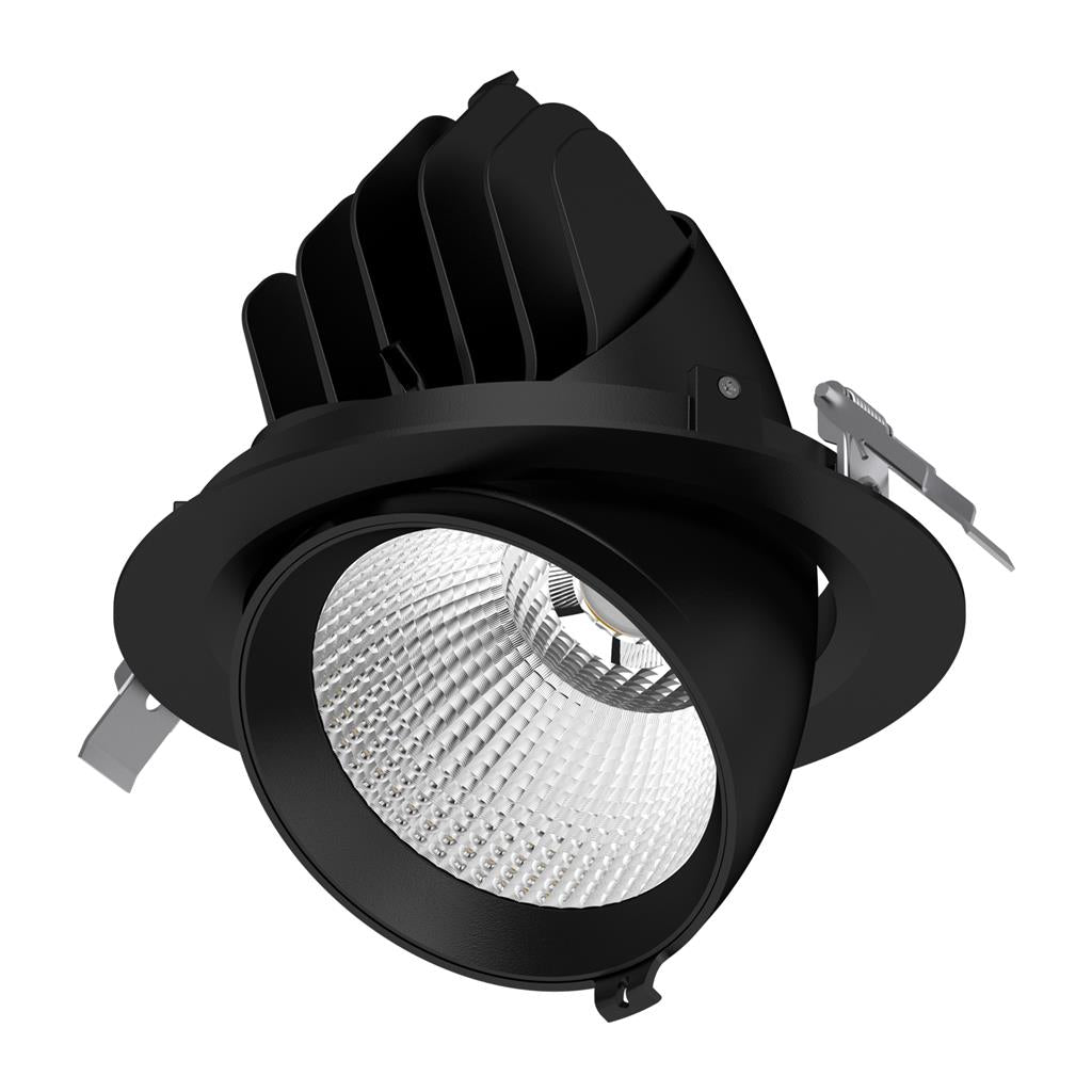 Domus SCOOP-25 Round 25W Adjustable LED Dimmable Downlight - Black/White - Mases LightingDomus