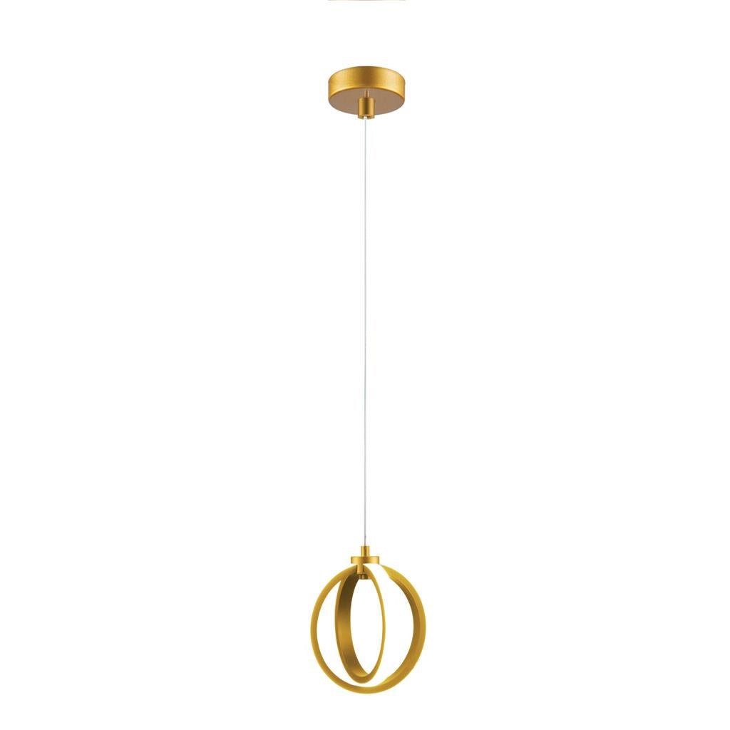 Domus SPIN-PDT 12W Led Tri-Colour Dimmable Twin Ring Pendant D170mm Trio