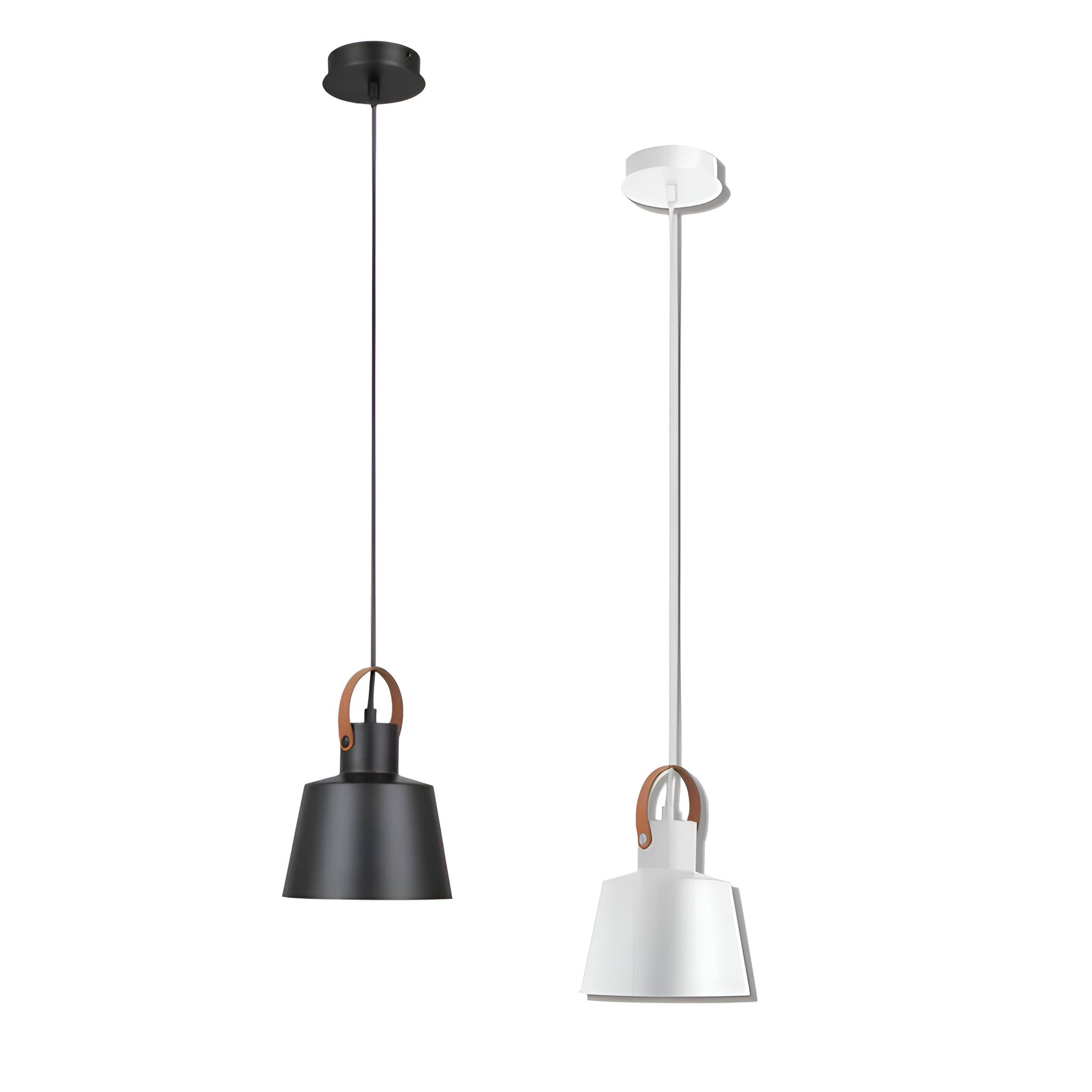 Domus STRAP-PDT Pendant Light 1 X E27 240V - Matt Black or Matt White - Mases LightingDomus