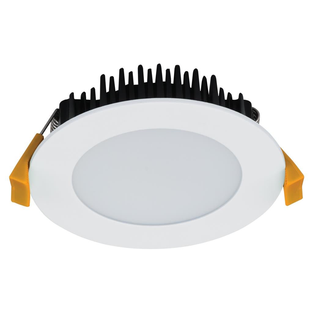 Domus TEK-13 TRIO/DALI 13W Dimmable LED Tricolour IP44 Downlight - Black/White/Satin Chrome - Mases LightingDomus