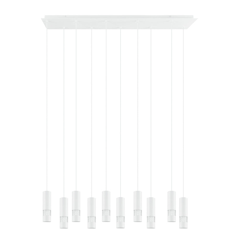 Eglo Bernabeta 10 Light 50W LED Pendant White / Neutral White - 39703N - Mases LightingEglo