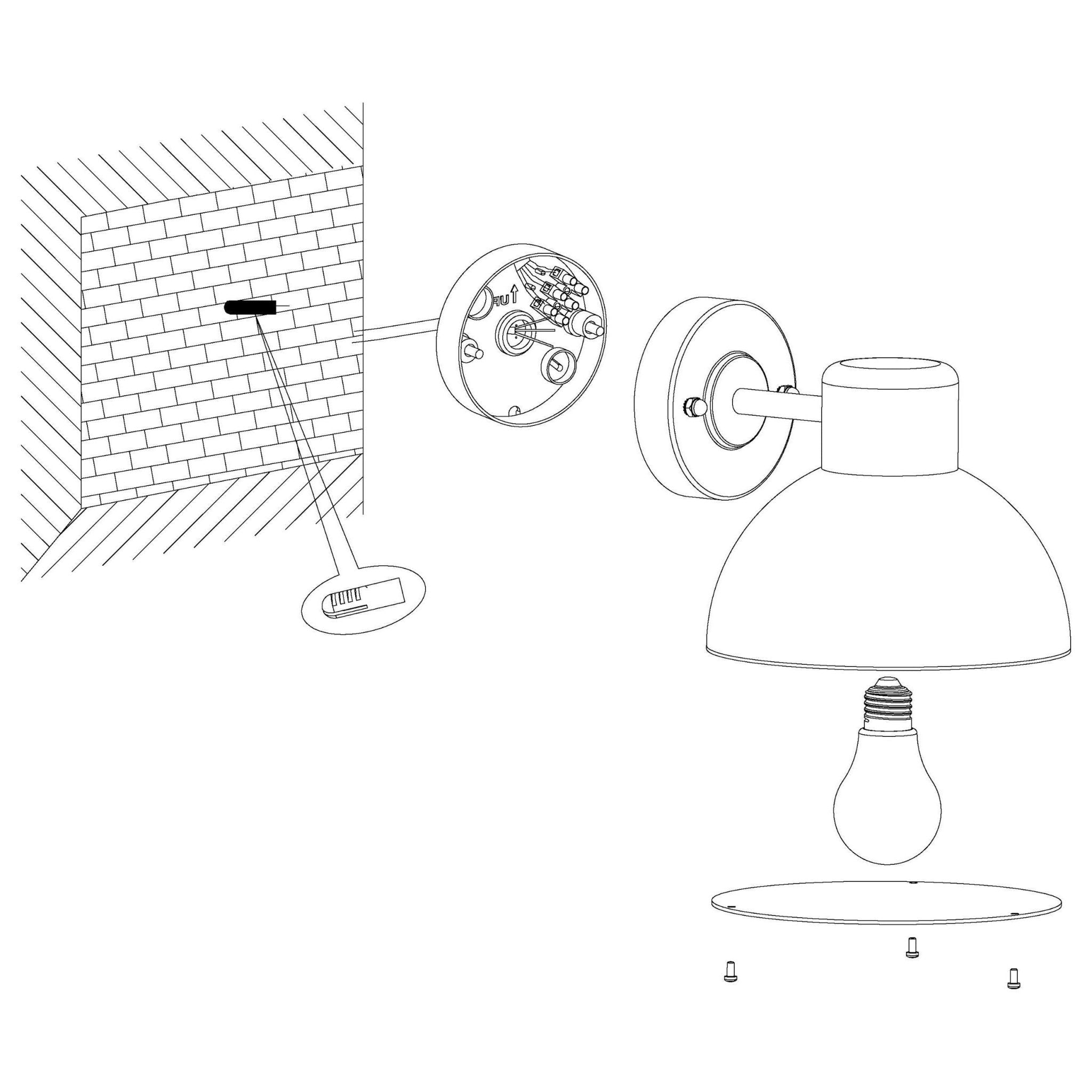 Eglo Entrimo Wall Light - Black