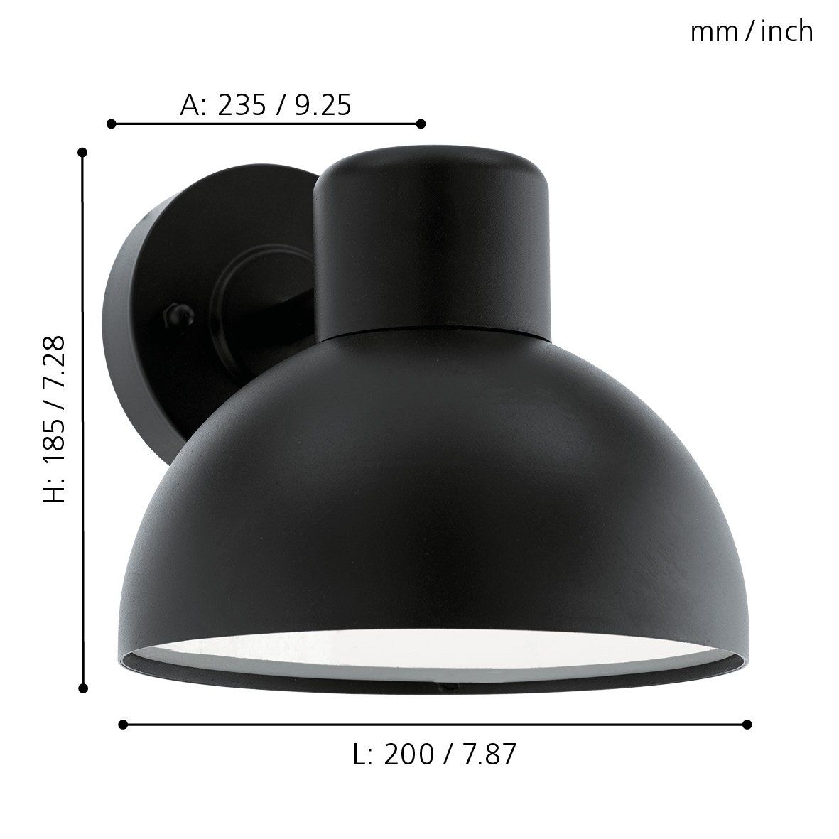 Eglo Entrimo Wall Light - Black