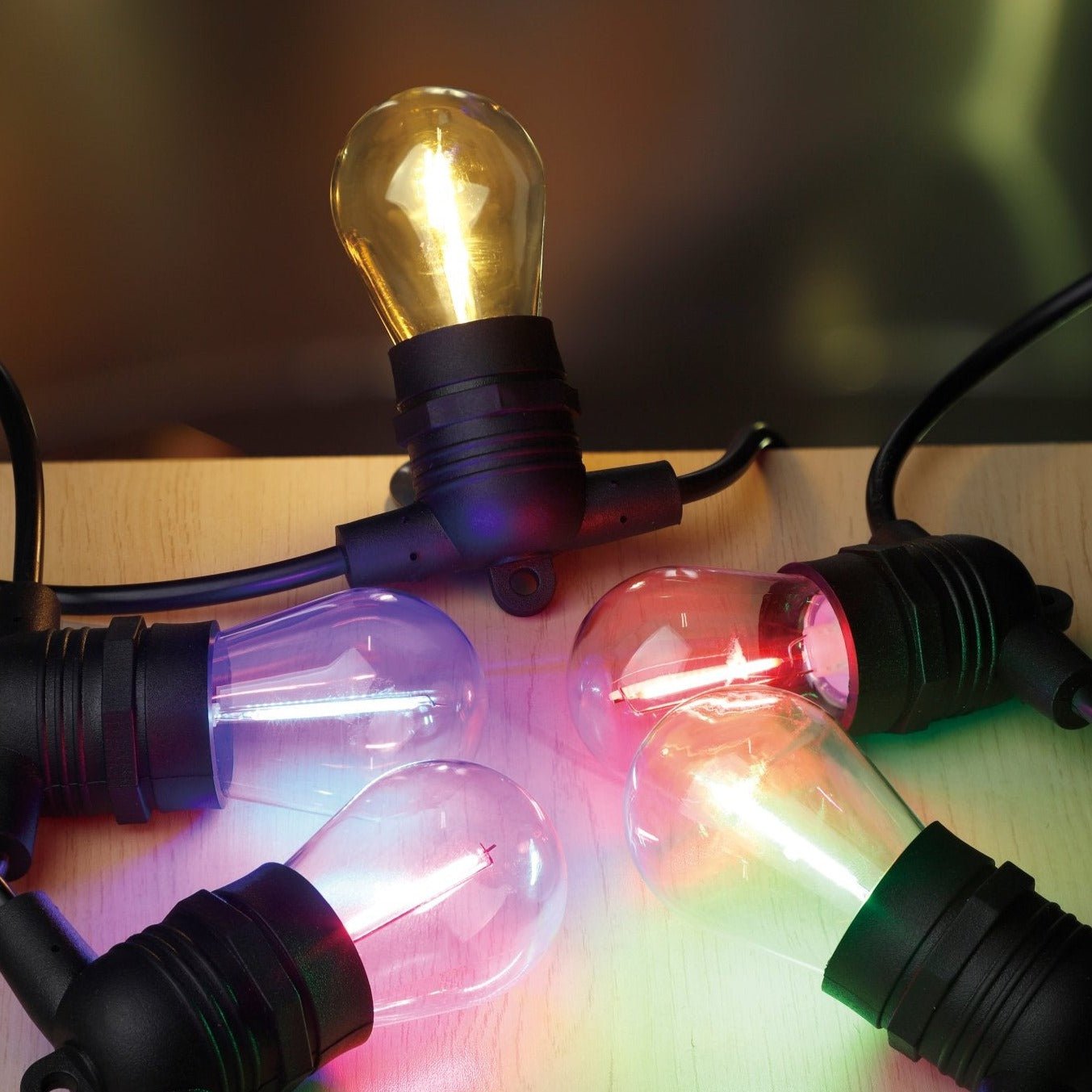 Eglo Festoon 10 Light Led Kit Black & Multi Colour - Mases LightingEglo