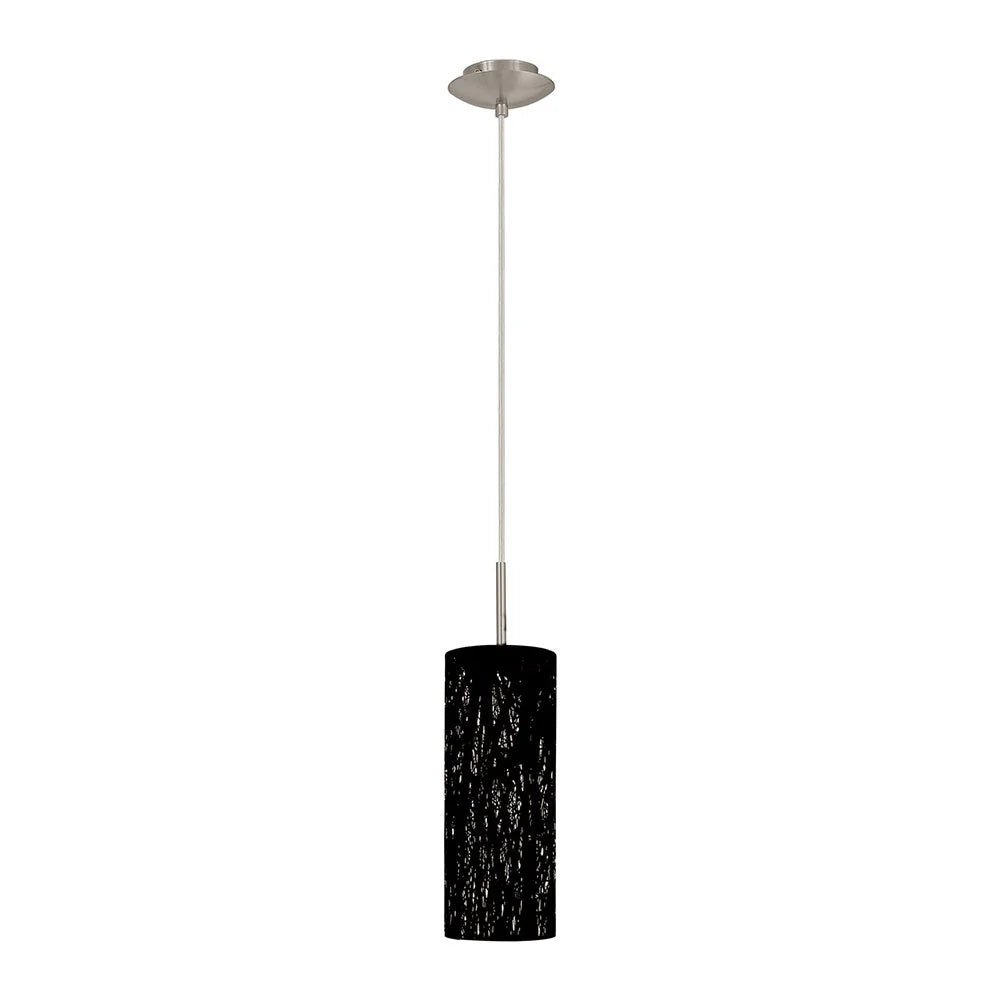 Eglo Hambleton 1 Light Pendant Black 110mm - 204732 - Mases LightingEglo
