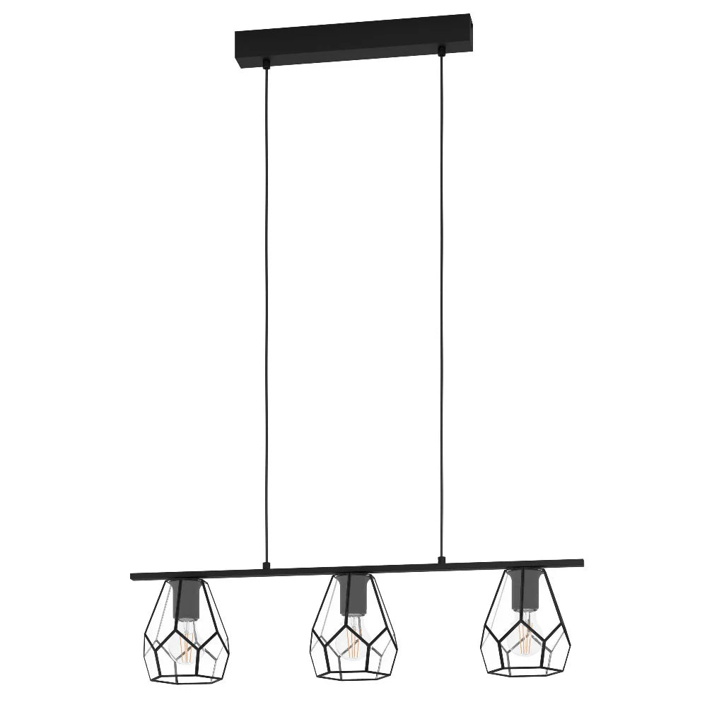 Eglo Mardyke 3 Light Pendant Black - Mases LightingEglo