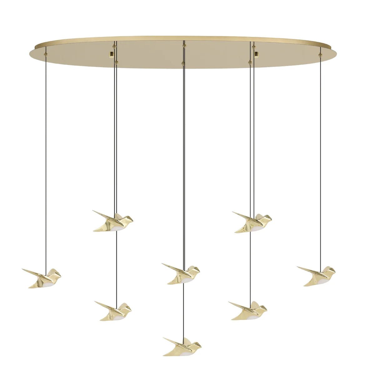 Eglo Paratebueno 8 Light Oval LED Pendant Brass 390397 - Mases LightingEglo