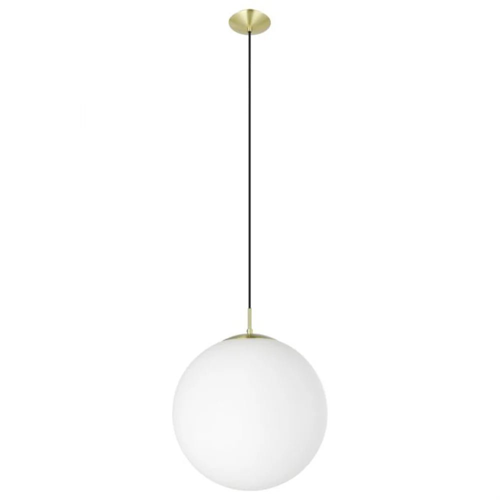 Eglo Rondo 1 Light Pendant Brass - matt Steel - 205244 - Mases LightingEglo