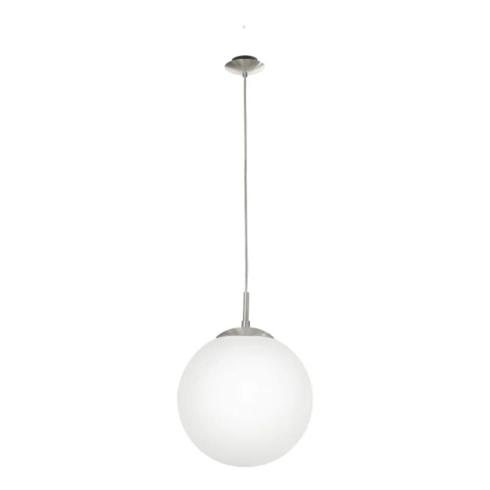 Eglo Rondo 1 Light Pendant Width 300 mm Satin Nickel Steel - 85263N - Mases LightingEglo