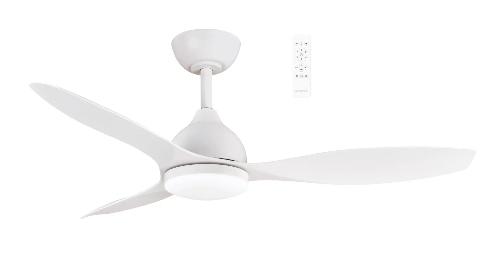 Elite DC 48″ & 52″ Smart Ceiling Fan With WIFI Remote Control + LED light - White, Black or Walnut - Mases LightingMartec