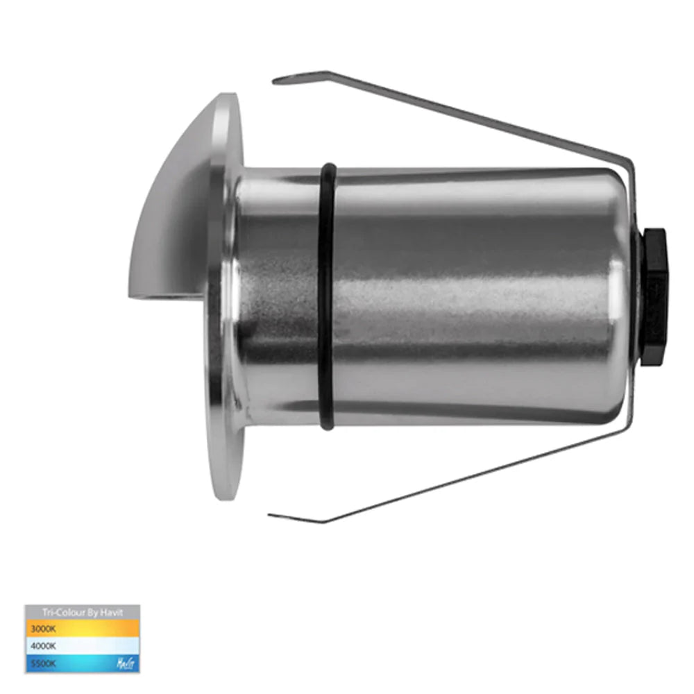 Elite Mini LED Step Light with Eyelid CCT 5w in Black/Silver Havit Lighting - HV2884T - Mases LightingHavit Lighting