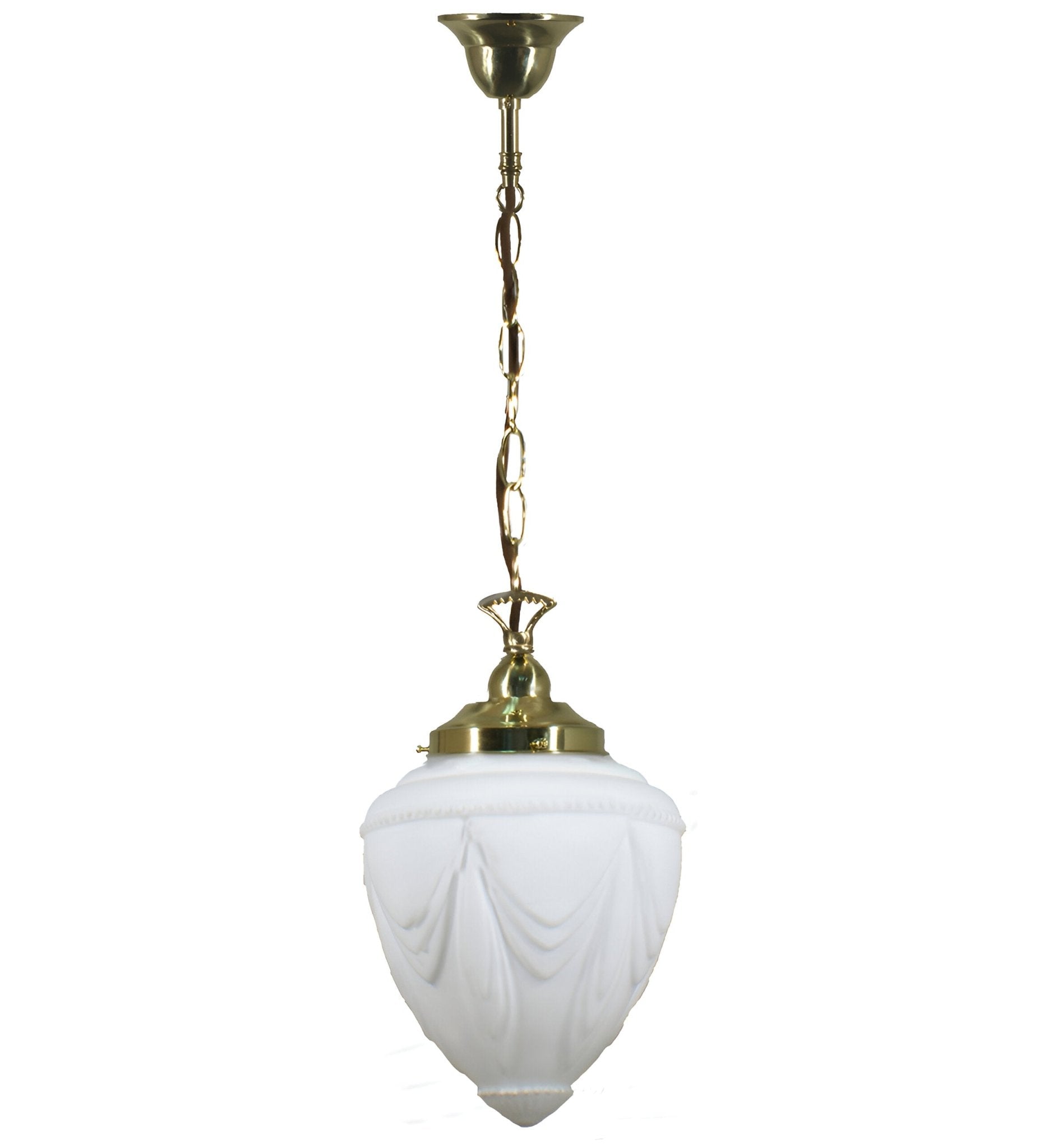 EMPIRE 8" 1 Light CHAIN Pendant Light - Black/Chrome/Polished Brass