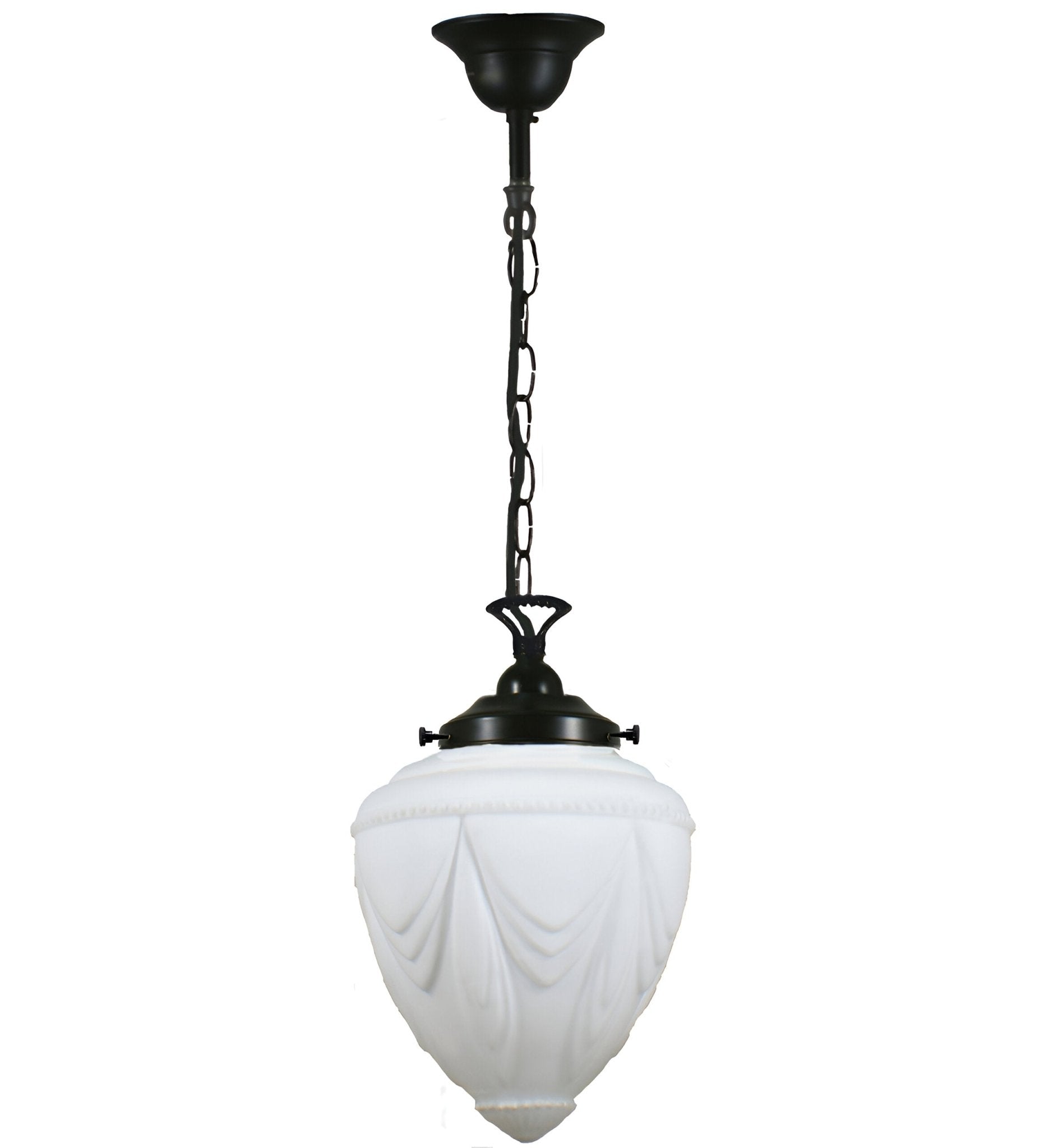 EMPIRE 8" 1 Light CHAIN Pendant Light - Black/Chrome/Polished Brass