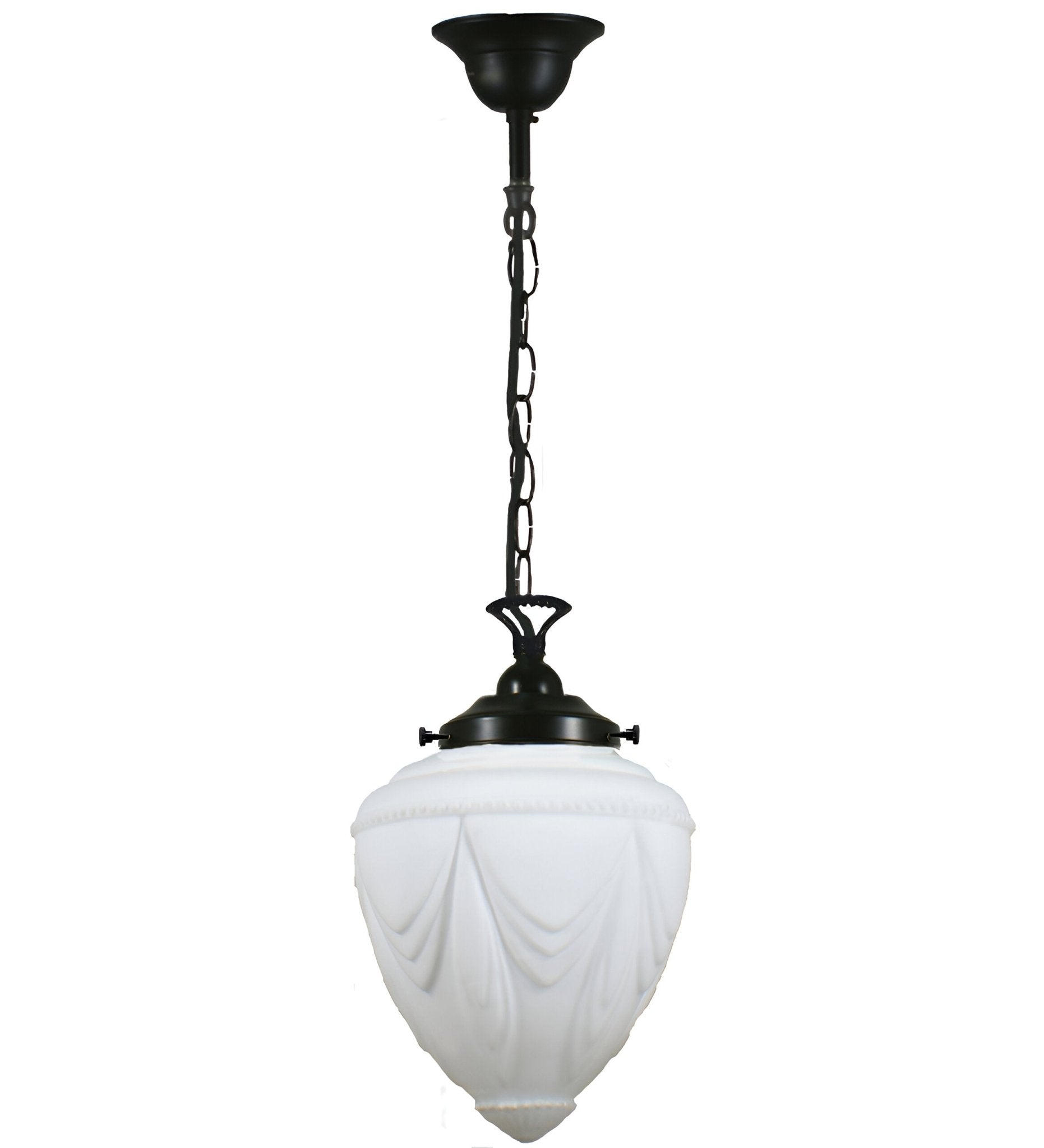 EMPIRE 8" 1 Light CHAIN Pendant Light - Black/Chrome/Polished Brass - Mases LightingLode Lighting