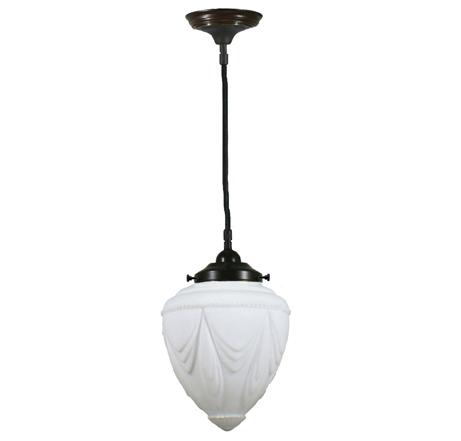 EMPIRE 8" 1 Light Cord Pendant Light - Black/Chrome/Polished Brass - Mases LightingLode Lighting