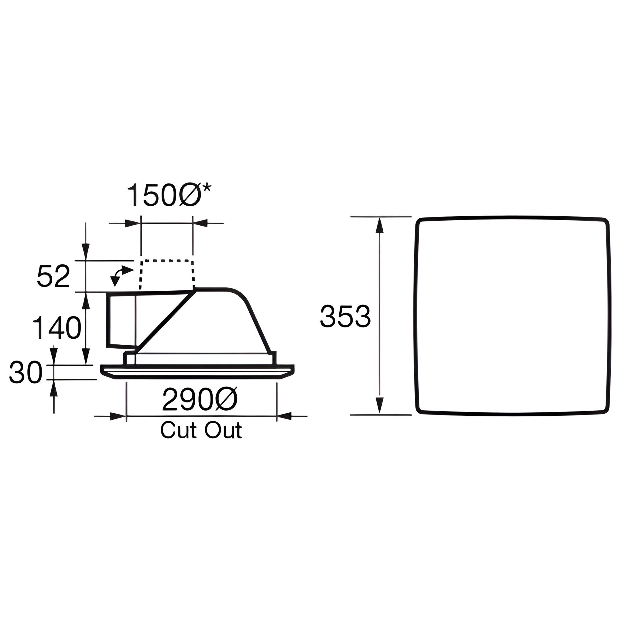 Fantech RAPID Response Ceiling Grille with Clip-in Spigot