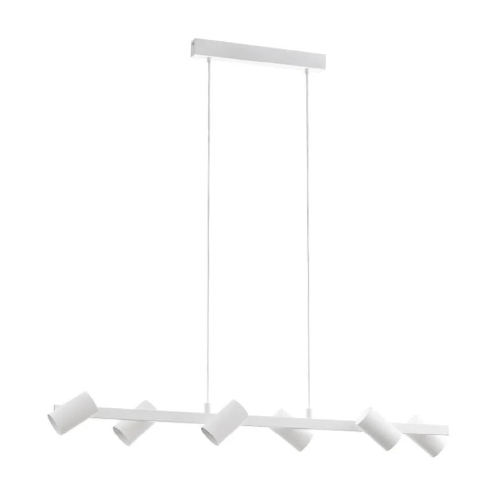 Gatuela 6 Light Pendant White Steel - 98687N - Mases LightingEglo