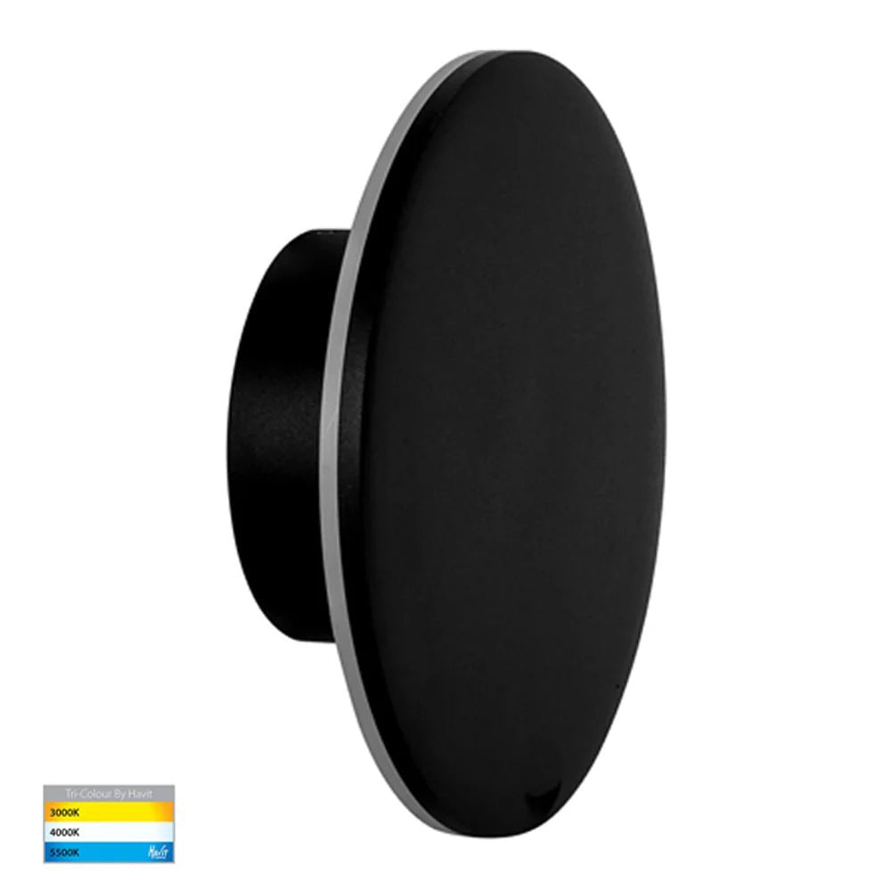 Halo LED Wall Light CCT 12w in Black or White Havit Lighting - HV3592T - Mases LightingHavit Lighting