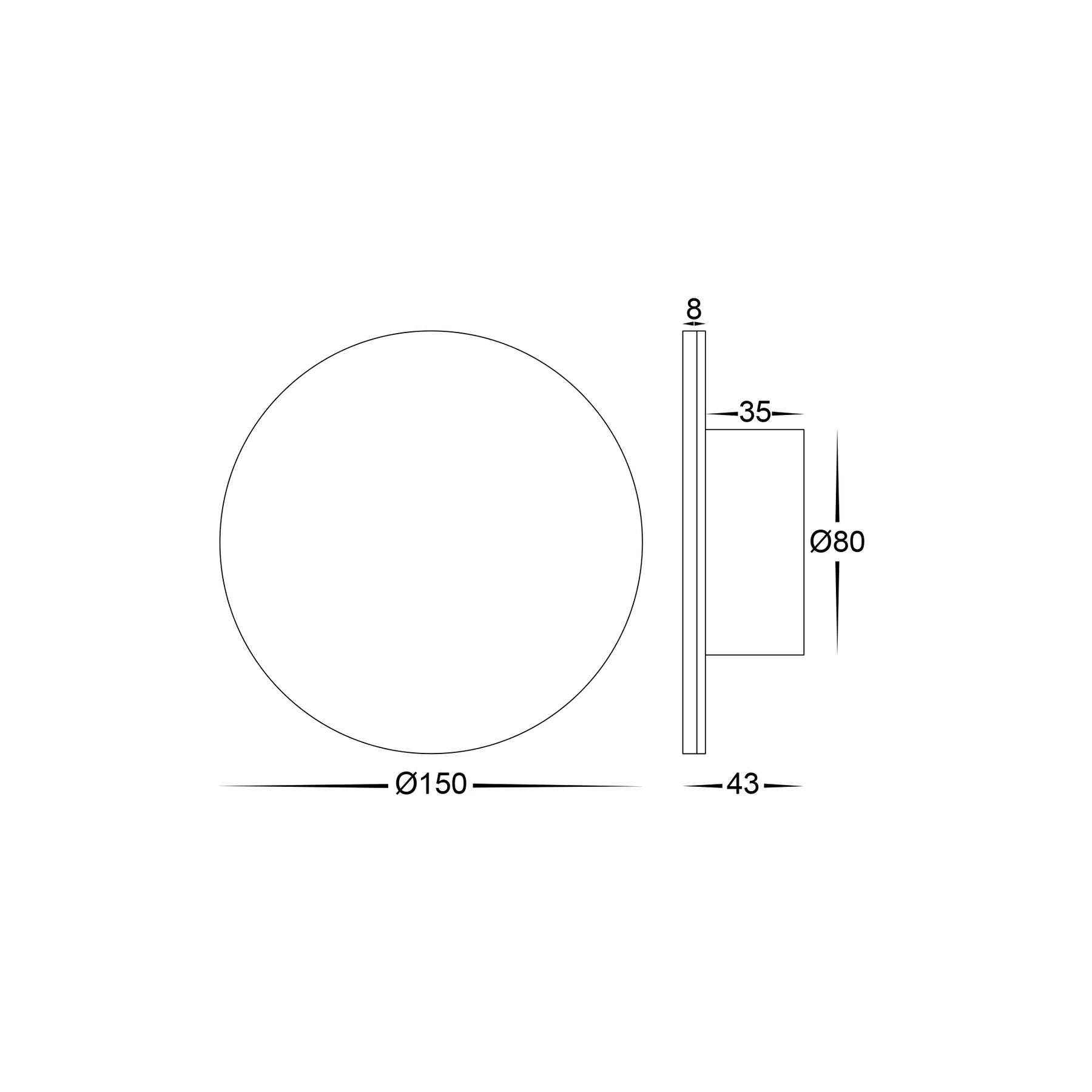 Halo LED Wall Light CCT 7w in Black or White Havit Lighting - HV3591T - Mases LightingHavit Lighting