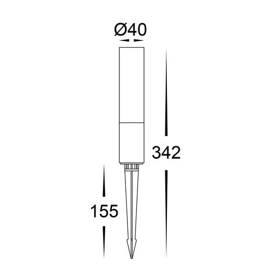 Havit Akril Aluminium Black 3w Garden Spike Light - HV1449T - BLK - 24V - Mases LightingHavit Lighting