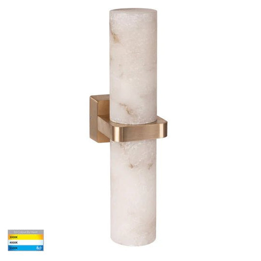 Havit Albast Up & Down Wall Light with Alabaster Glass Black or Brass - HV8079T - Mases LightingHavit Lighting