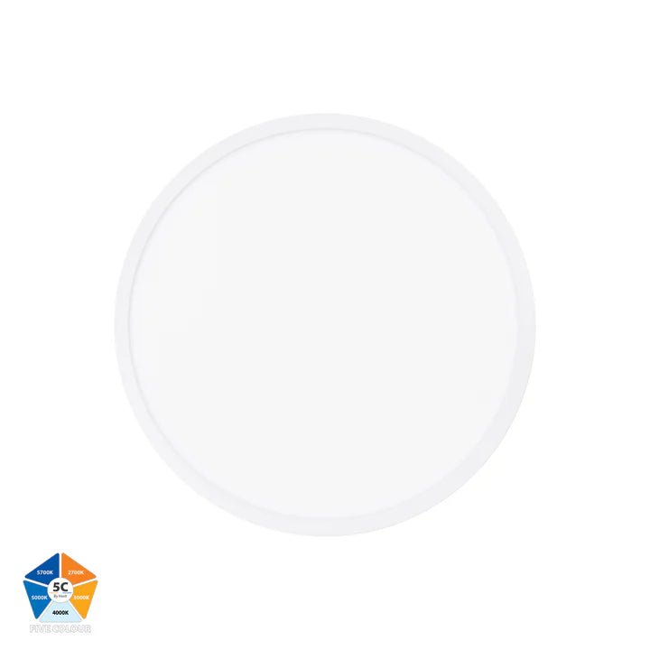 Havit Auster 24w LED Ceiling Mounted White Oyster Light - HV5864S - WHT - Mases LightingHavit Lighting
