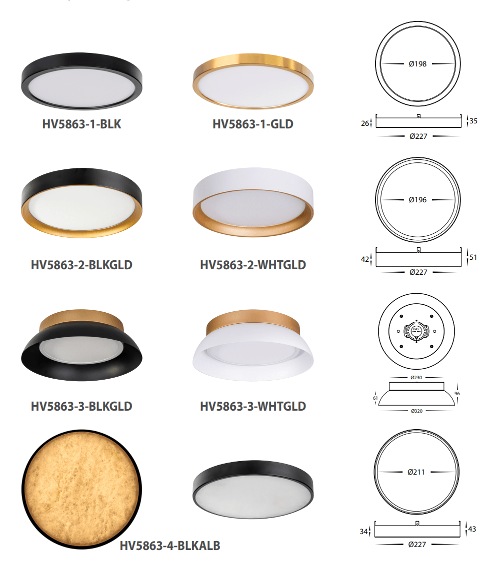 Havit Auster Trims to suit HV5863S - WHT - Mases LightingHavit Lighting