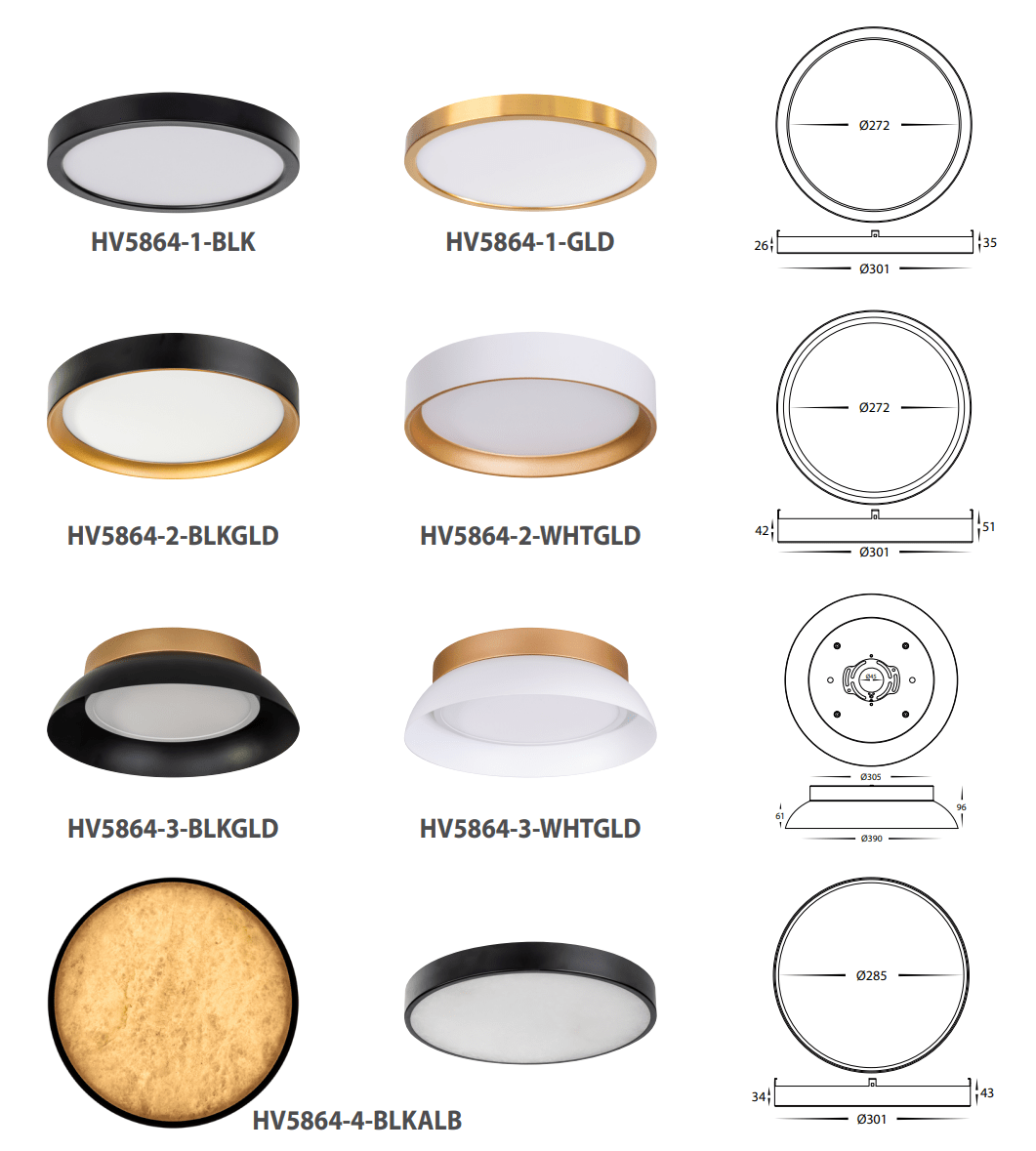 Havit Auster Trims to suit HV5864S - WHT - Mases LightingHavit Lighting