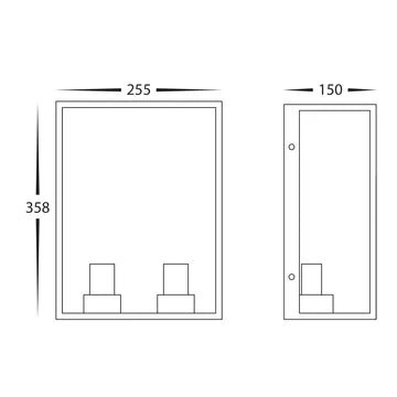 Havit Bayside 2 Light 316 Stainless Steel External Wall Light HV36592W - SS316 - Mases LightingHavit Lighting