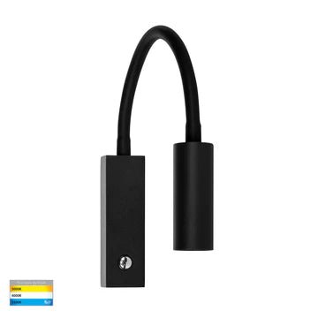 Havit Lesen 3W LED Adjustable Wall Light With Flexible Arm Black HV3687T - BLK - Mases LightingHavit Lighting