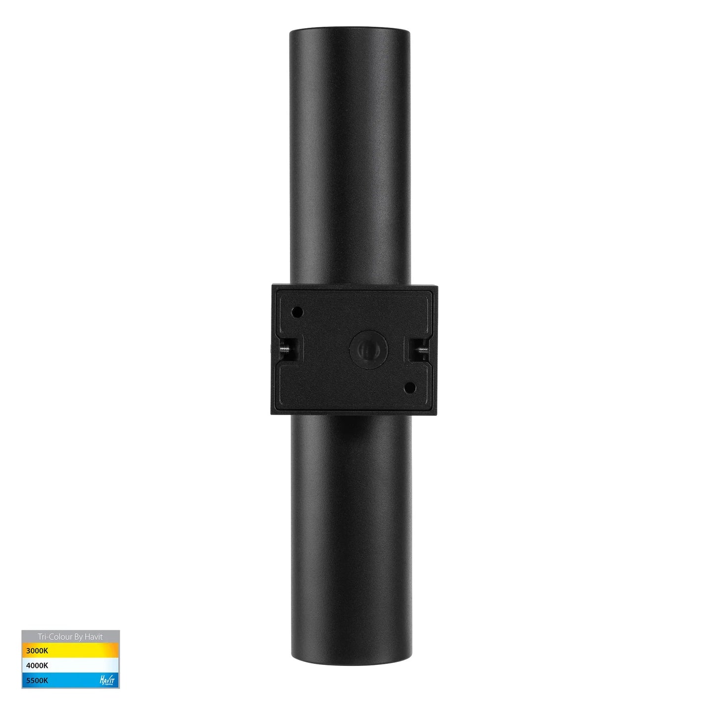 Havit Luz Sigle Black TRI Colour Up & Down Wall Pillar Lights - Mases LightingHavit Lighting