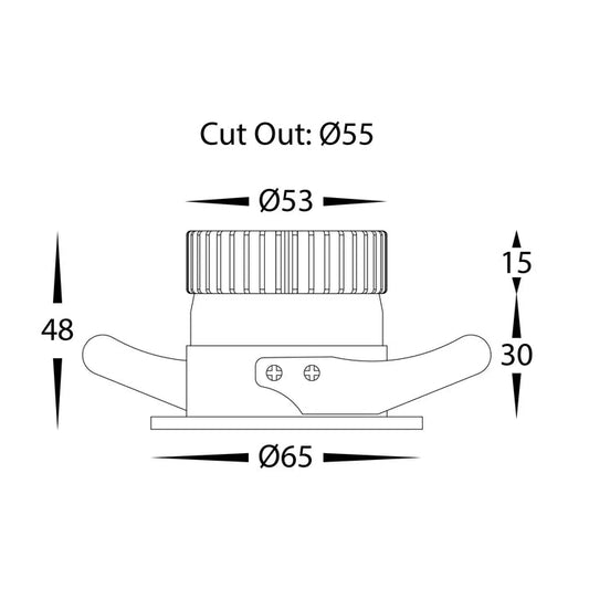 Havit Niche Round Recessed Downlight in Black or White - HV5703T - Mases LightingHavit Lighting