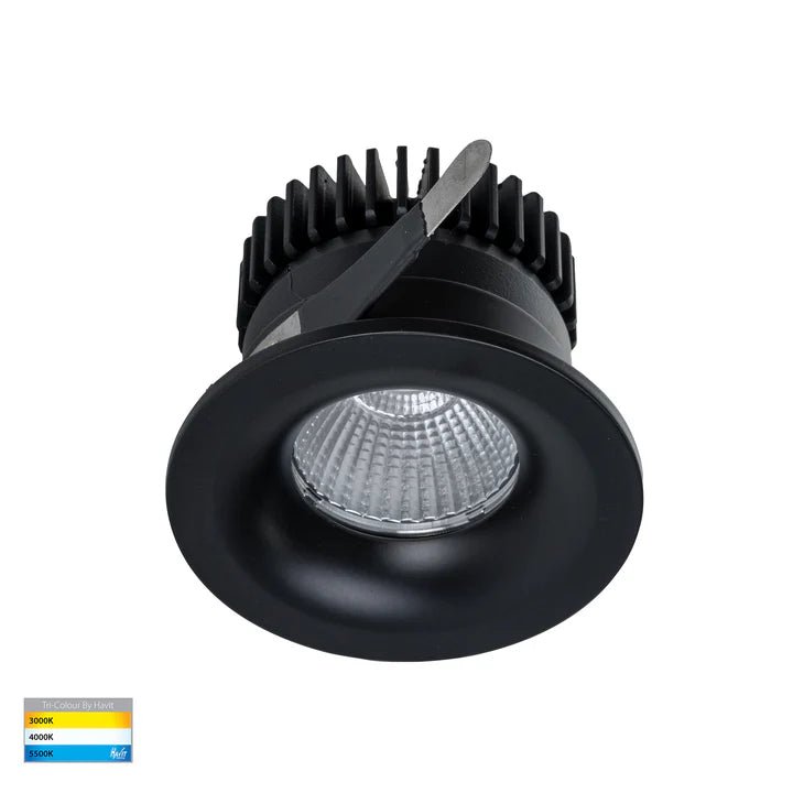 Havit Niche Round Recessed Downlight in Black or White - HV5703T - Mases LightingHavit Lighting
