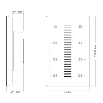 Havit Single Coloured LED Touch Panel - HV9101 - 2830A - Mases LightingHavit Lighting