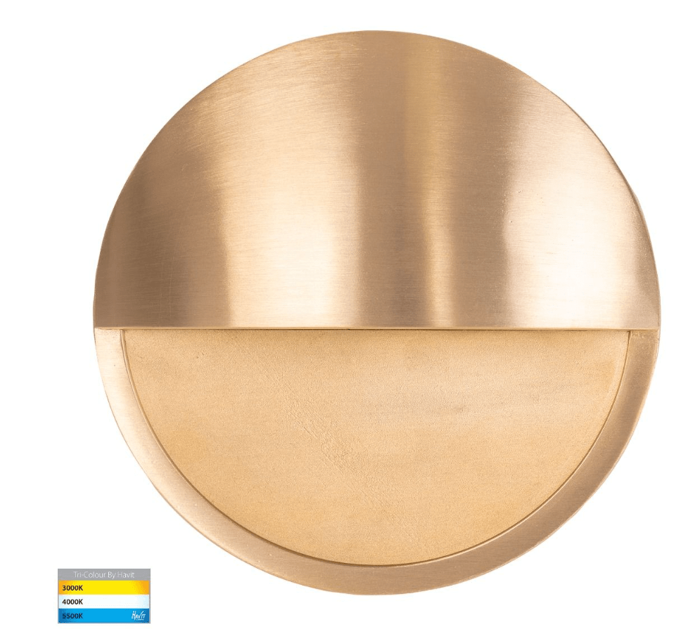 Havit Veko 10W Solid Brass Step Lights with Eyelid - HV2929T - BR - 240V - Mases LightingHavit Lighting