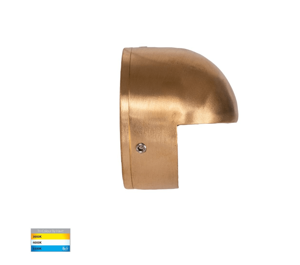 Havit Veko 2W Solid Brass Step Lights with Eyelid - HV2927T-BR-12V