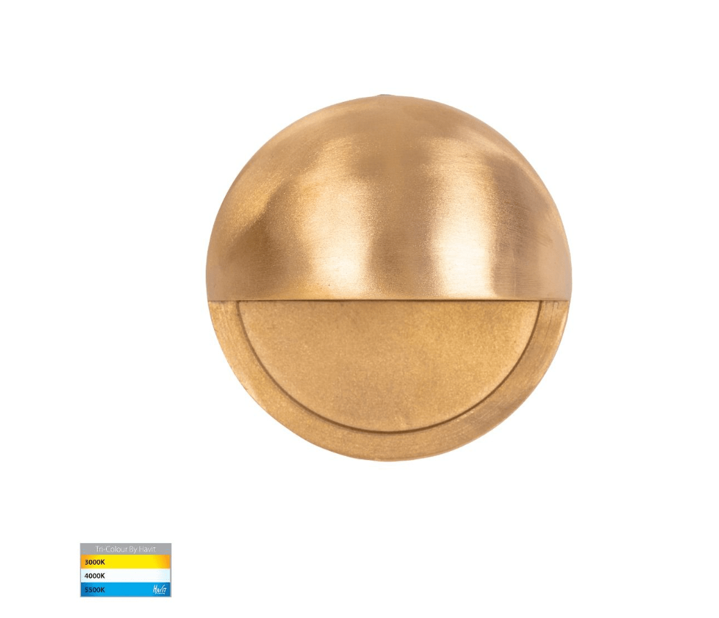 Havit Veko 2W Solid Brass Step Lights with Eyelid - HV2927T - BR - 240V - Mases LightingHavit Lighting